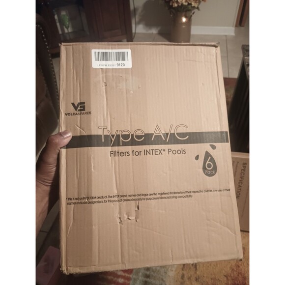 VolcaSpares Type A/C Filters For Intex Pools 6 Pack Swimming Pool Filter - Picture 1 of 3